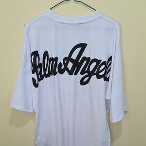 Palm Angels White Tee with Black Logo